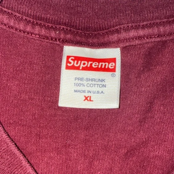 Supreme Burgundy Dinosaur Tee - Picture 2 of 4